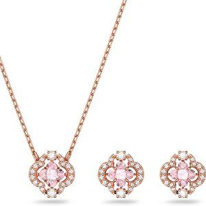 Pink Women's Sparking Dance Crystal Jewelry Set Collection